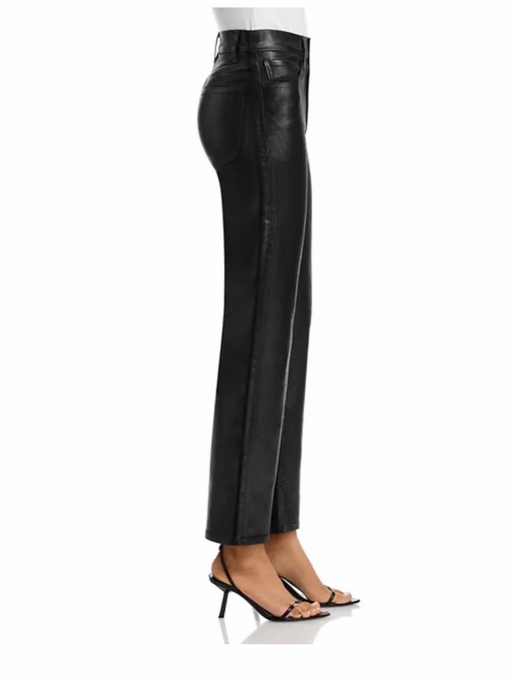 NWT Frame Le Sleek Coated High Rise Straight Jeans in Mood Ring Size 28 - Picture 2 of 12
